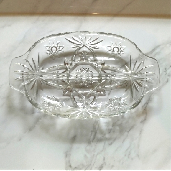 Vintage Anchor Hocking Divided Relish Dish - Picture 1 of 2